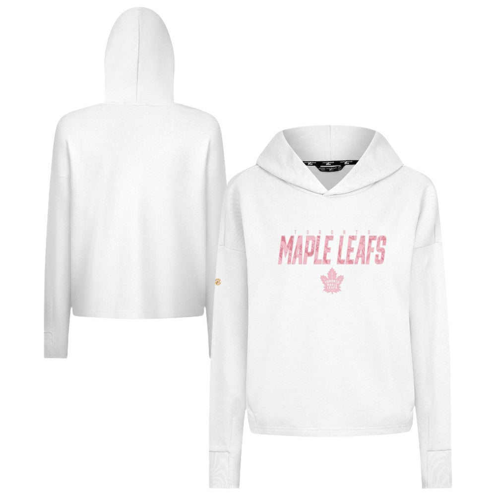 Toronto Maple Leafs Levelwear Women's Mother's Day Sweet Floral Pullover Hoodie - White - NHL