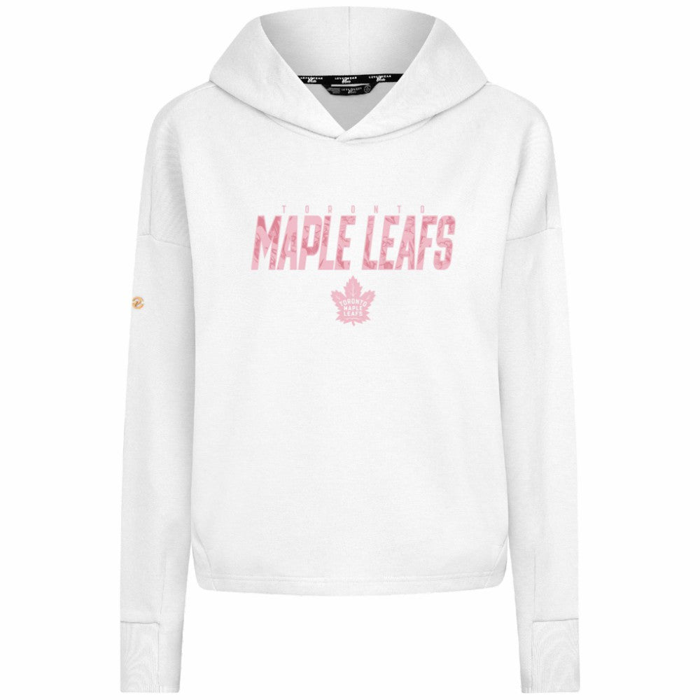 Toronto Maple Leafs Levelwear Women's Mother's Day Sweet Floral Pullover Hoodie - White - NHL