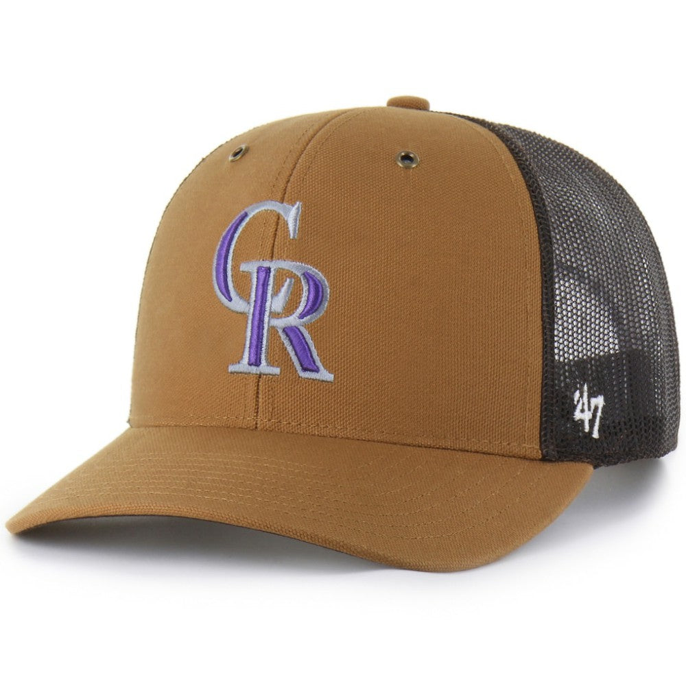 Colorado Rockies Carhartt x '47 Trucker Adjustable Hat - MLB