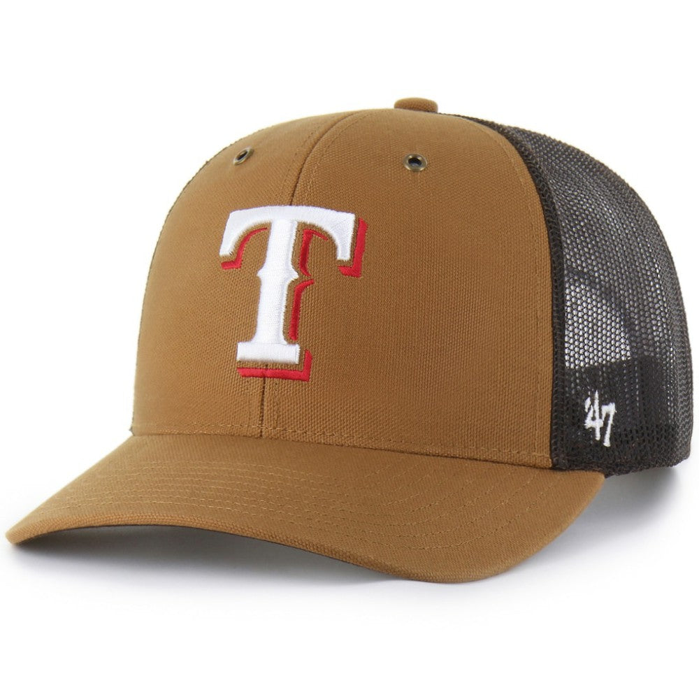 Texas Rangers Carhartt x '47 Trucker Adjustable Hat - MLB