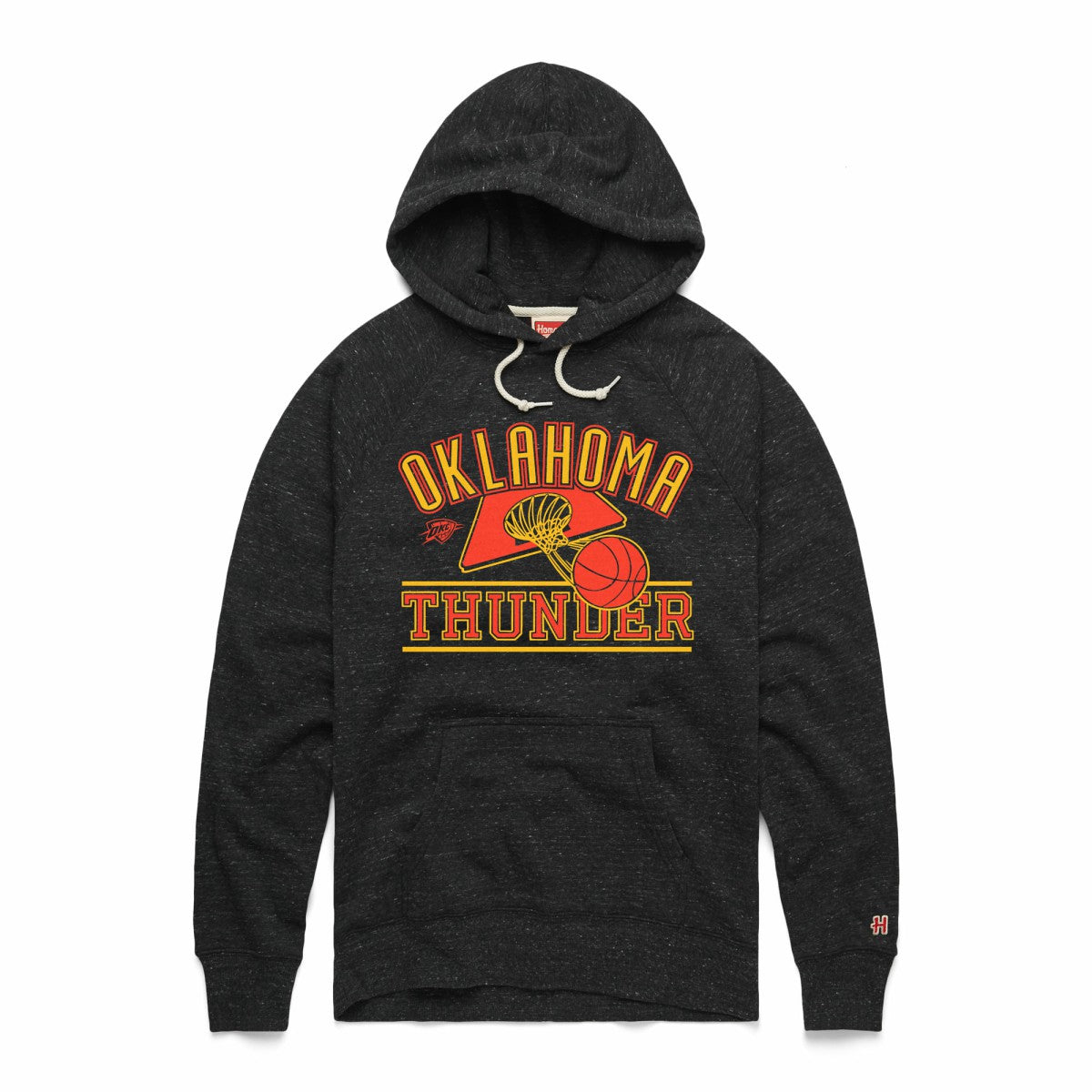 Oklahoma City Thunder Homage Unisex Hometown Edition Tri-Blend Raglan Pullover Hoodie Heather Black - NBA