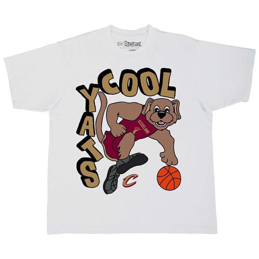 Cleveland Cavaliers Stadium Essentials NBA x Staycool Mascot Oversized T-Shirt White - NBA