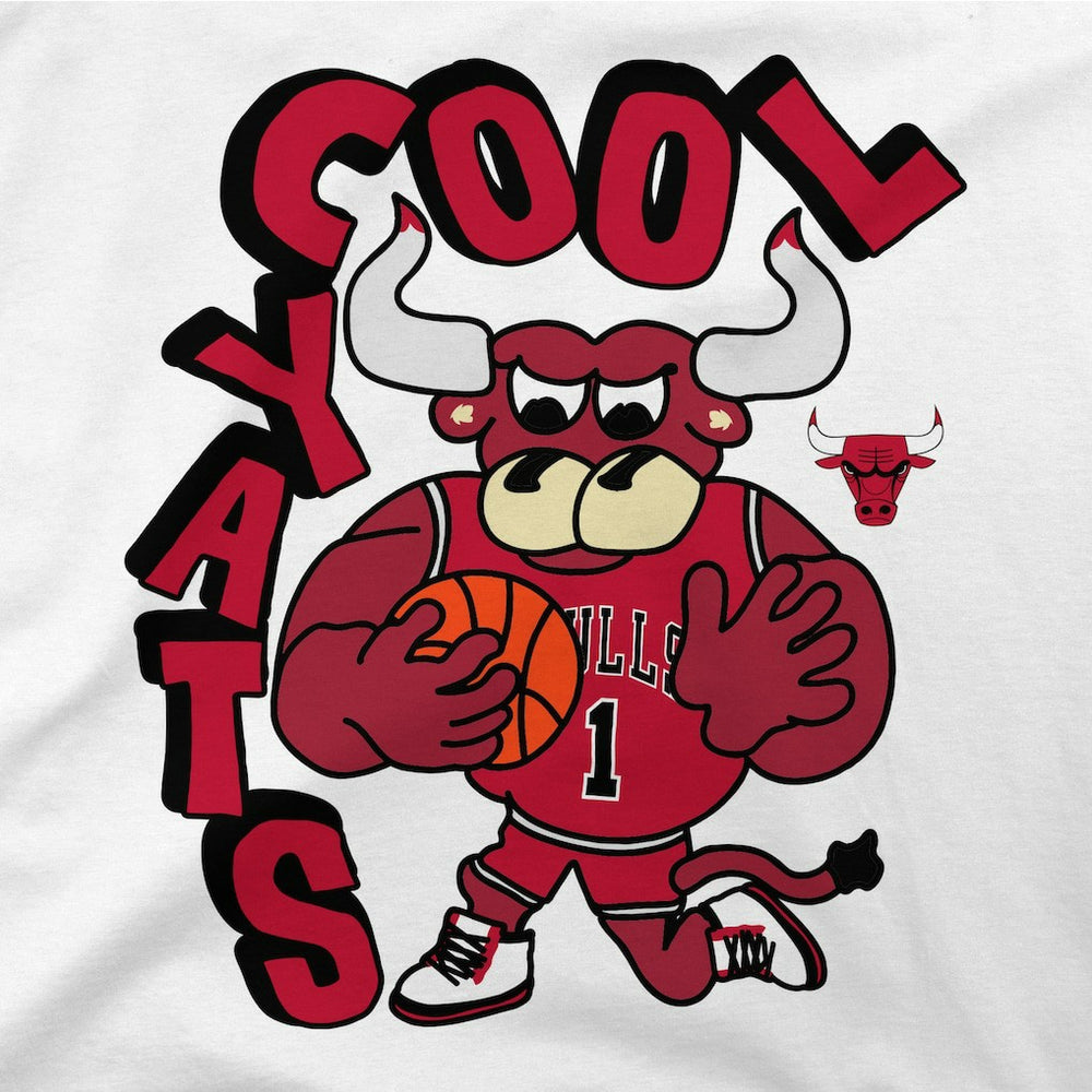 Chicago Bulls Stadium Essentials NBA x Staycool Mascot Oversized T-Shirt White - NBA
