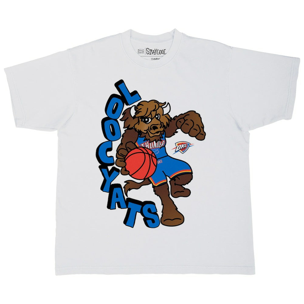 Oklahoma City Thunder Stadium Essentials NBA x Staycool Mascot Oversized T-Shirt White - NBA