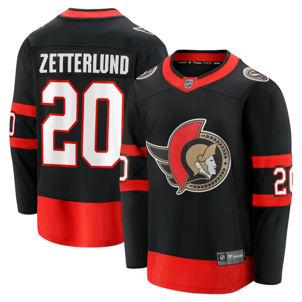 Fabian Zetterlund Ottawa Senators Fanatics Home Breakaway Jersey - Black - NHL