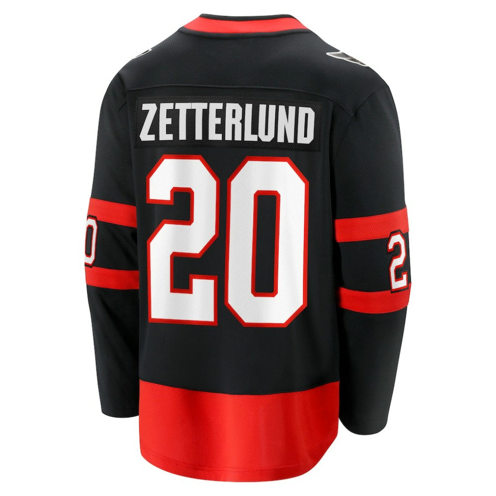 Fabian Zetterlund Ottawa Senators Fanatics Home Breakaway Jersey - Black - NHL