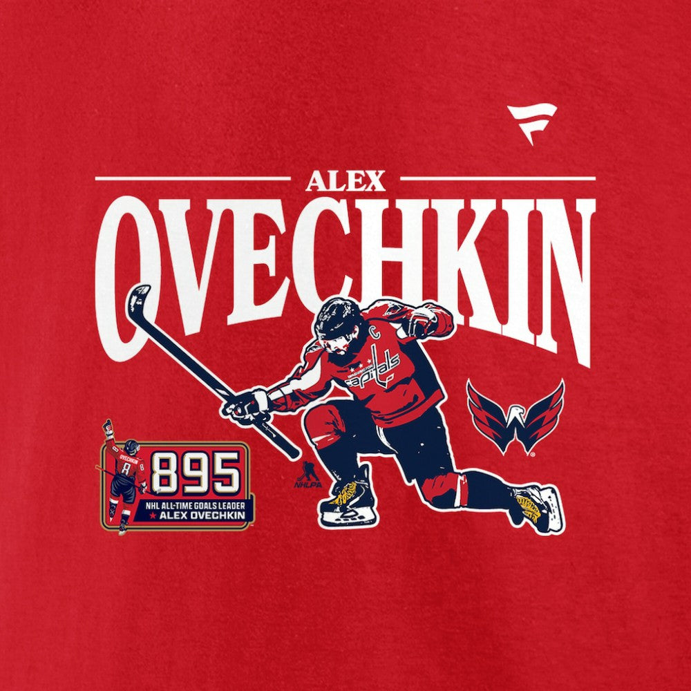 Alexander Ovechkin Washington Capitals Fanatics NHL All-Time Leading Goal Scorer GR8 Celebration T-Shirt - Athletic Red - NHL