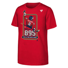 Alexander Ovechkin Washington Capitals Youth NHL All-Time Leading Goal Scorer Locker Room T-Shirt - Red - NHL