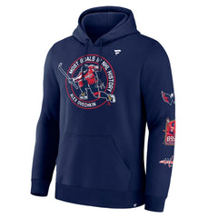 Alexander Ovechkin Washington Capitals Fanatics NHL All-Time Leading Goal Scorer Badges Pullover Hoodie - Athletic Navy - NHL