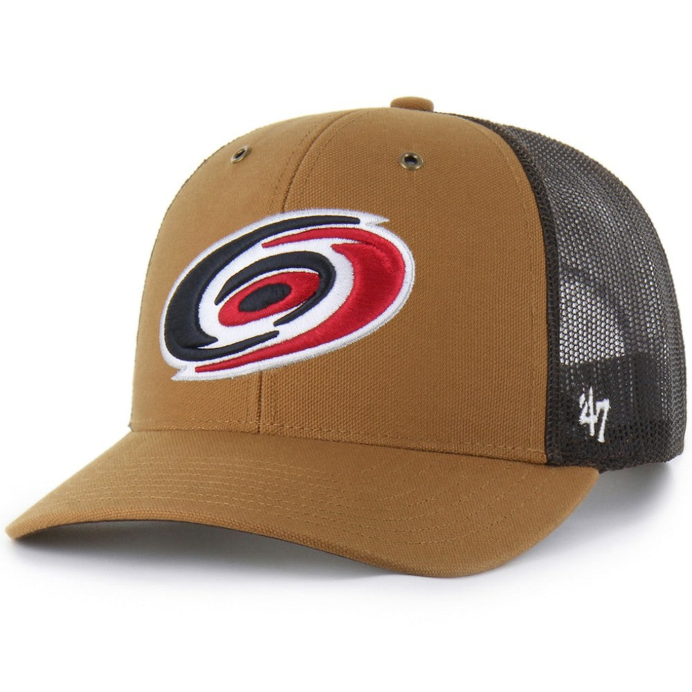 Carolina Hurricanes Carhartt x '47 Trucker Adjustable Hat - Brown - NHL