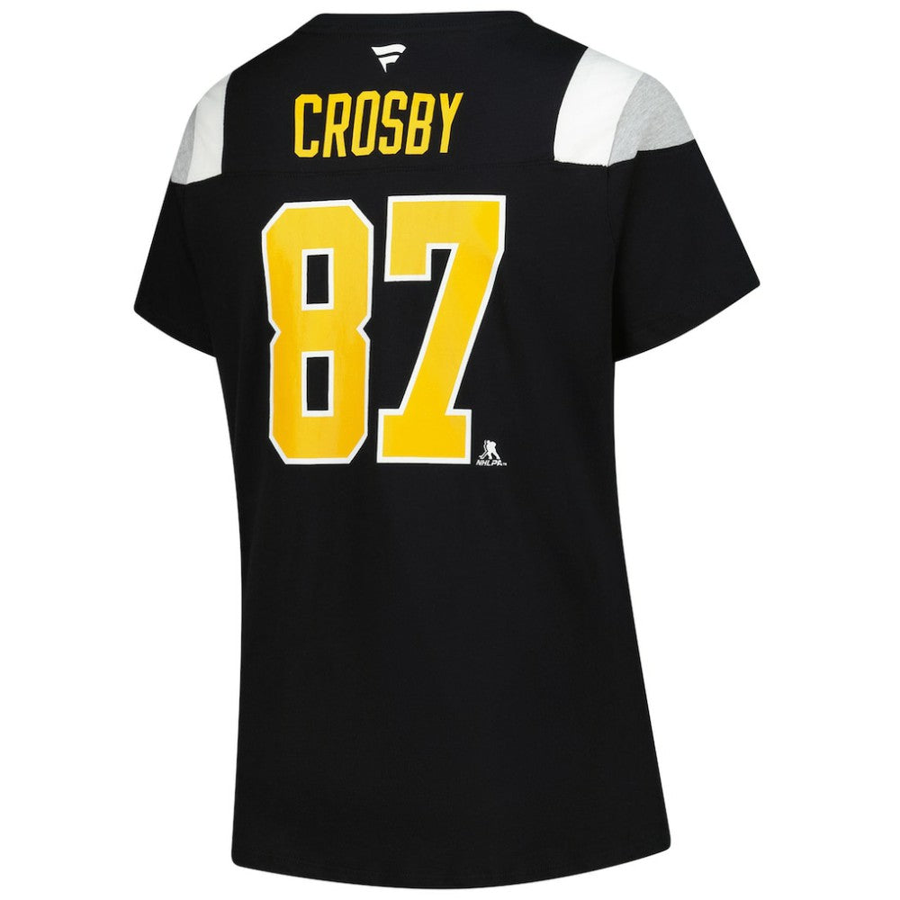 Sidney Crosby Pittsburgh Penguins Fanatics Women's Plus Size Name & Number Scoop Neck T-Shirt - Black - NHL
