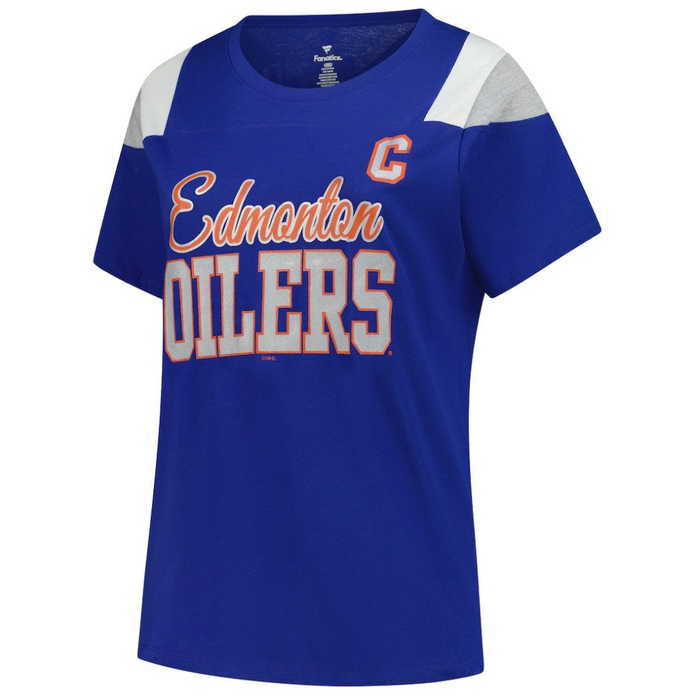 Connor McDavid Edmonton Oilers Fanatics Women's Plus Size Name & Number Scoop Neck T-Shirt - Royal - NHL