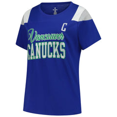 Quinn Hughes Vancouver Canucks Fanatics Women's Plus Size Name & Number Scoop Neck T-Shirt - Royal - NHL