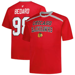 Connor Bedard Chicago Blackhawks Profile Big & Tall Name & Number T-Shirt - Red - NHL