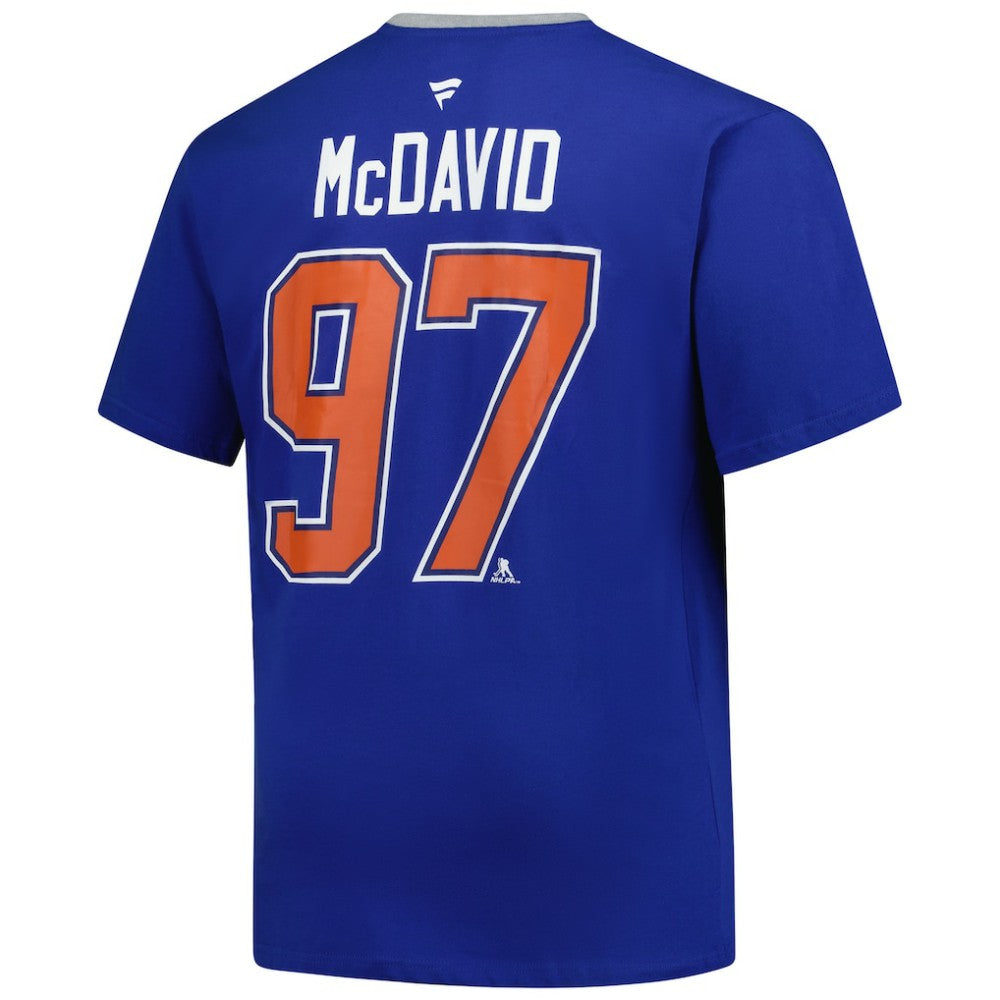 Connor McDavid Edmonton Oilers Profile Big & Tall Name & Number T-Shirt - Royal - NHL