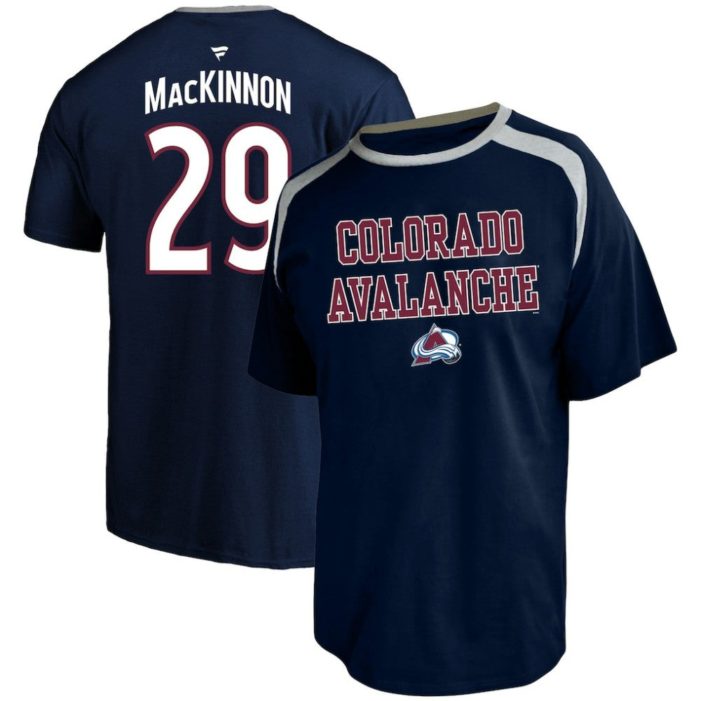 Nathan MacKinnon Colorado Avalanche Profile Big & Tall Name & Number T-Shirt - Navy - NHL