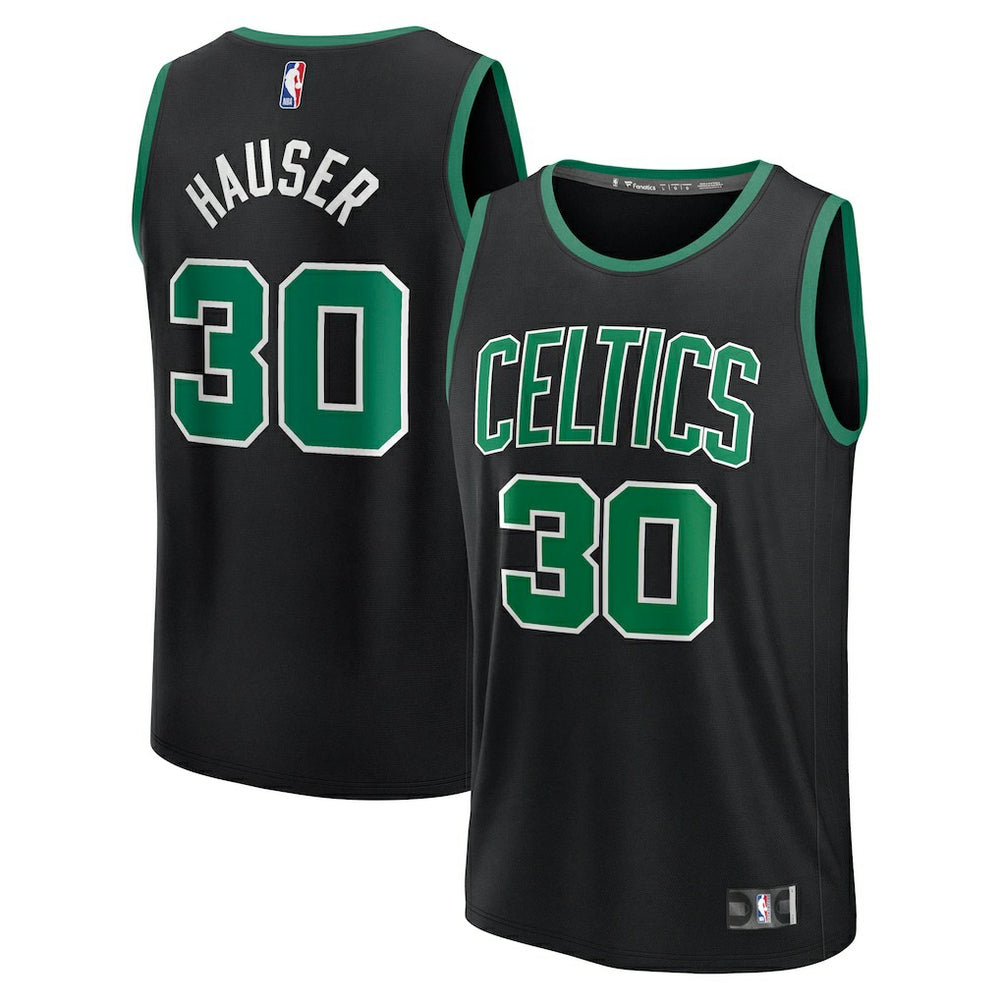 Sam Hauser Boston Celtics Fast Break Replica Player Jersey Statement Edition Black - NBA