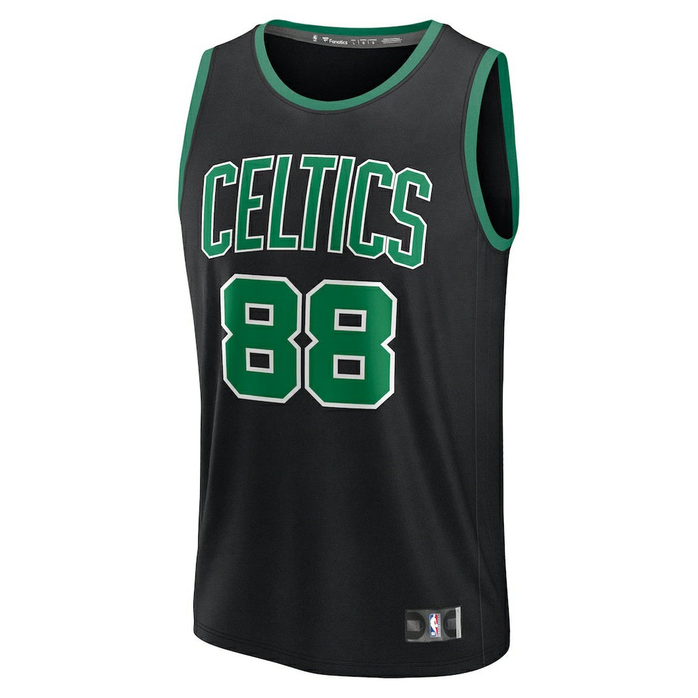 Neemias Queta Boston Celtics Fast Break Replica Player Jersey Statement Edition Black - NBA