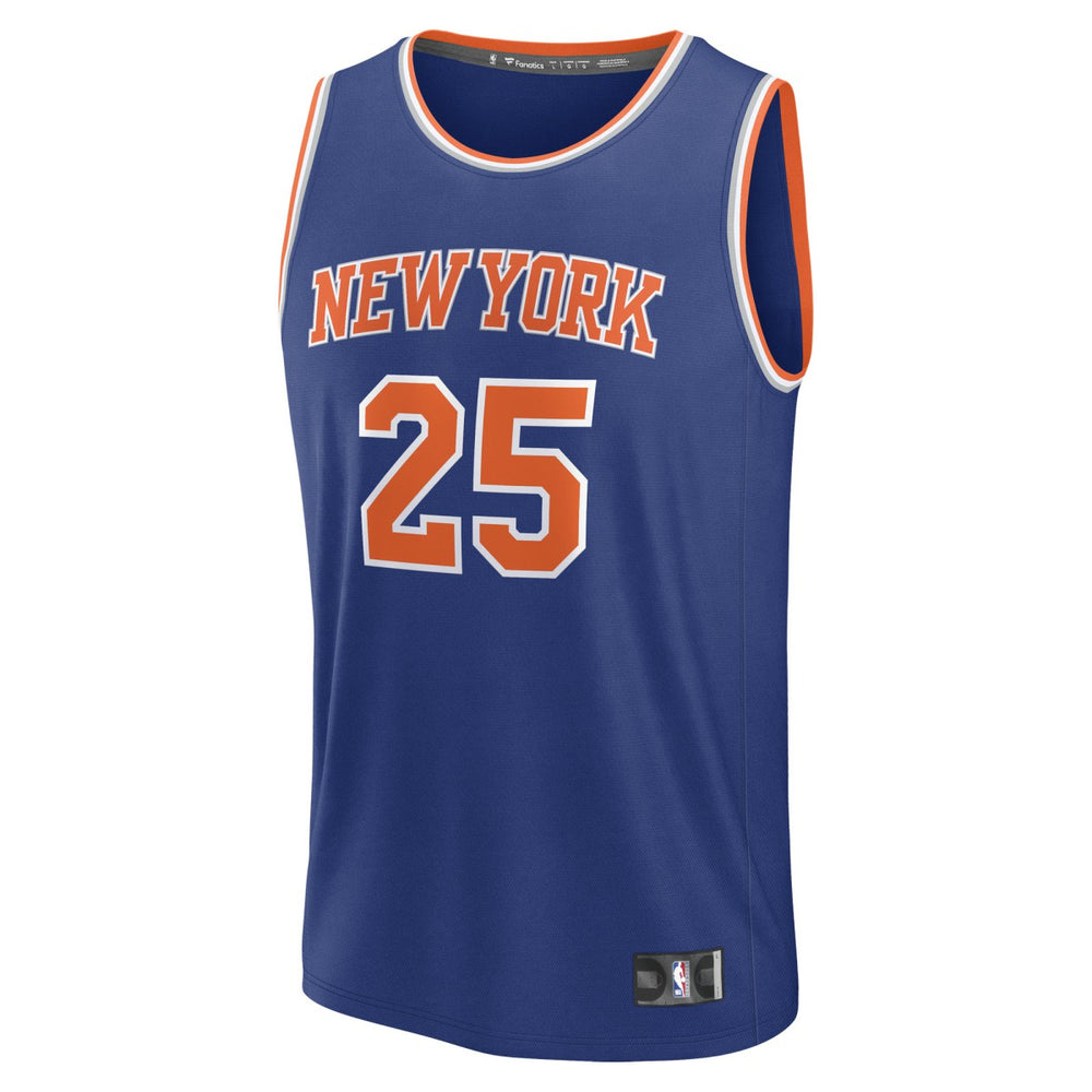 Mikal Bridges New York Knicks Fast Break Replica Player Jersey Icon Edition Blue - NBA