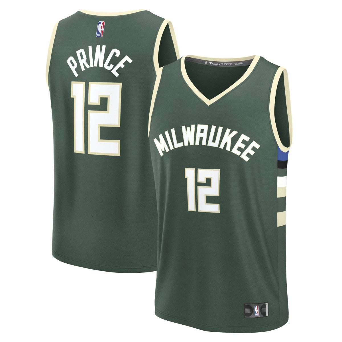 Taurean Prince Milwaukee Bucks Fast Break Replica Player Jersey Icon Edition Hunter Green - NBA