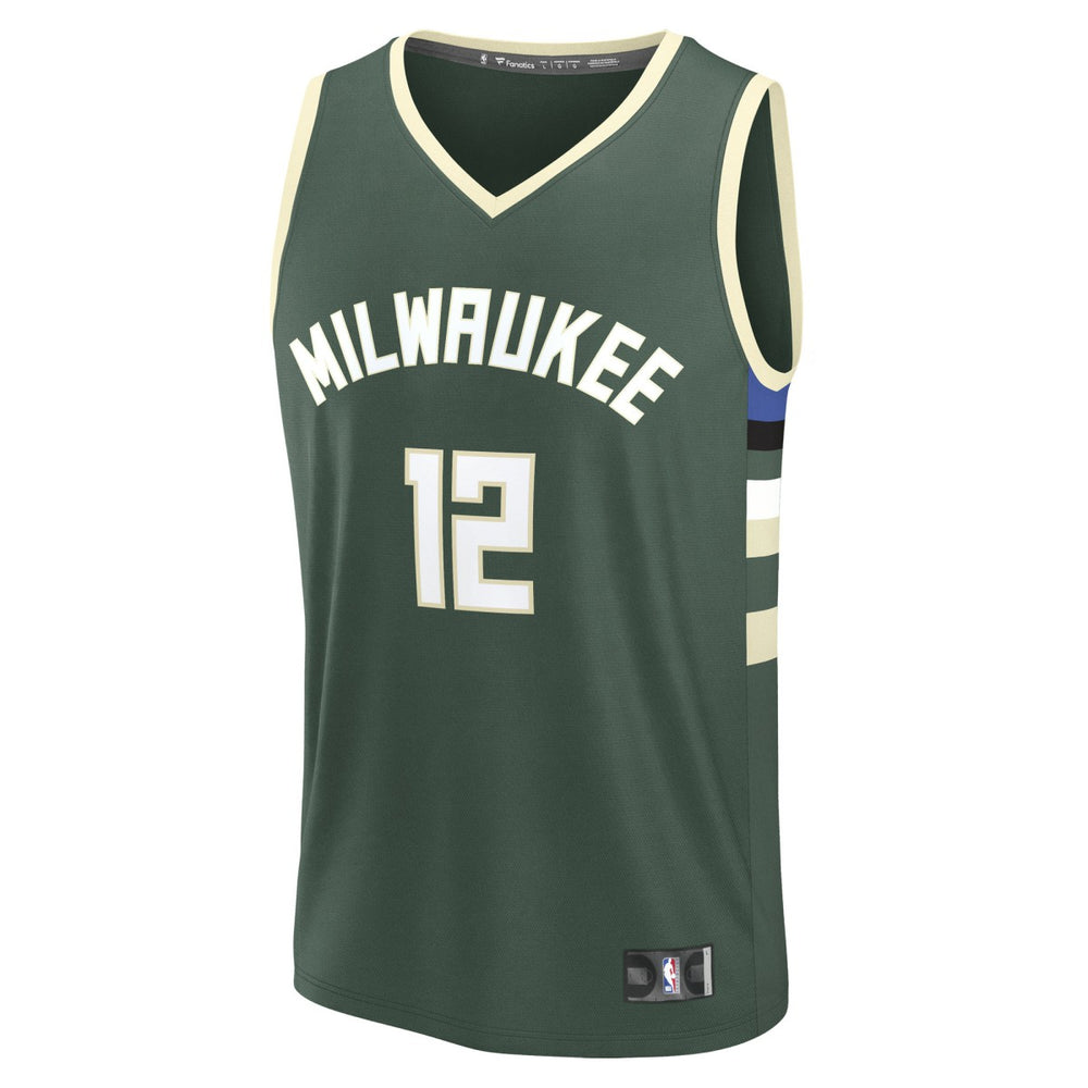 Taurean Prince Milwaukee Bucks Fast Break Replica Player Jersey Icon Edition Hunter Green - NBA