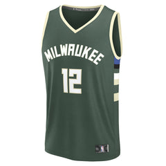 Taurean Prince Milwaukee Bucks Fast Break Replica Player Jersey Icon Edition Hunter Green - NBA