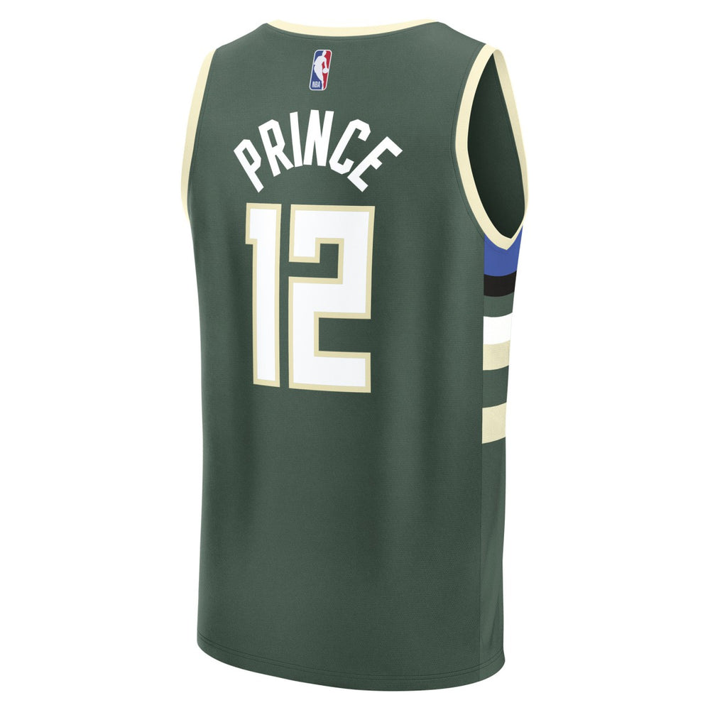 Taurean Prince Milwaukee Bucks Fast Break Replica Player Jersey Icon Edition Hunter Green - NBA
