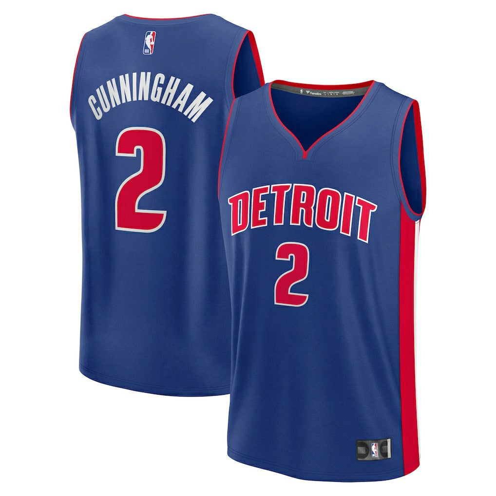 Cade Cunningham Detroit Pistons Fast Break Replica Player Jersey Icon Editi- Blue - NBA