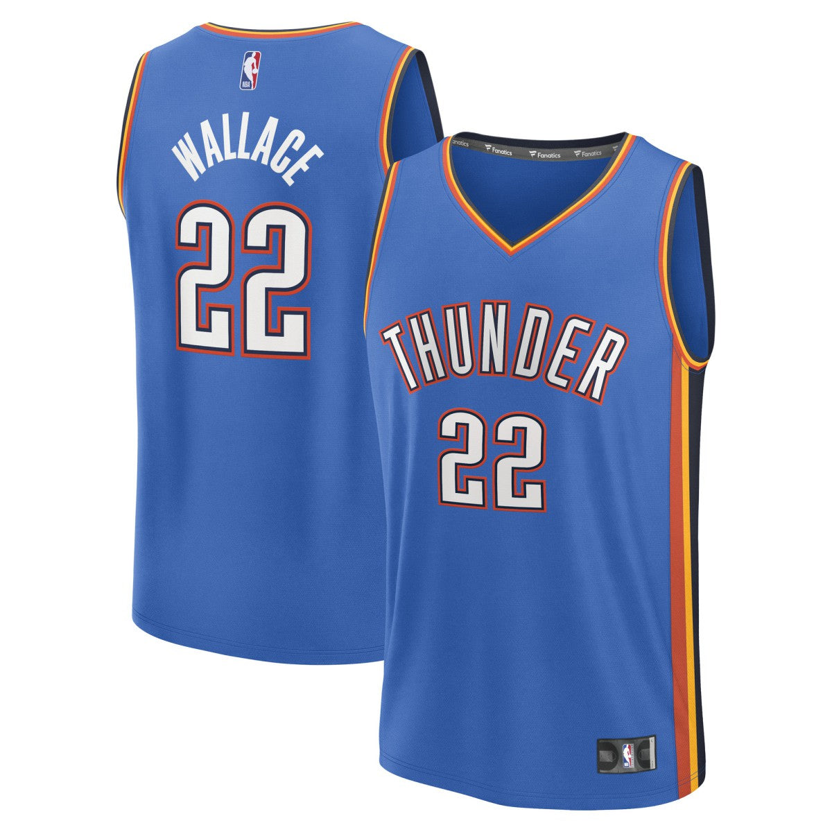 Cason Wallace Oklahoma City Thunder Fast Break Replica Player Jersey Icon Edition Blue - NBA