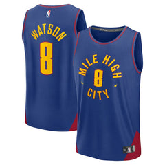 Peyton Watson Denver Nuggets Fast Break Replica Player Jersey Statement Editi- Blue - NBA