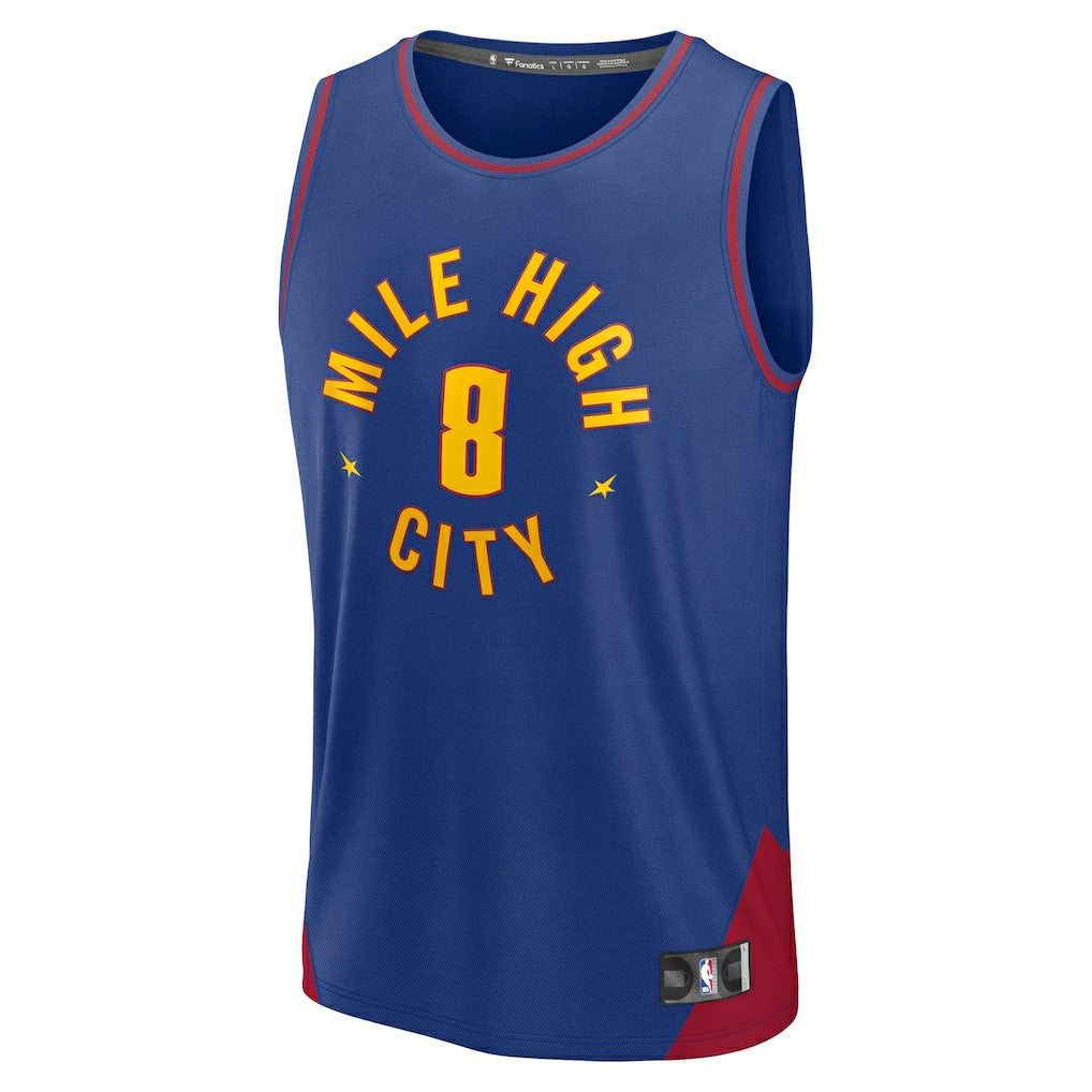 Peyton Watson Denver Nuggets Fast Break Replica Player Jersey Statement Editi- Blue - NBA