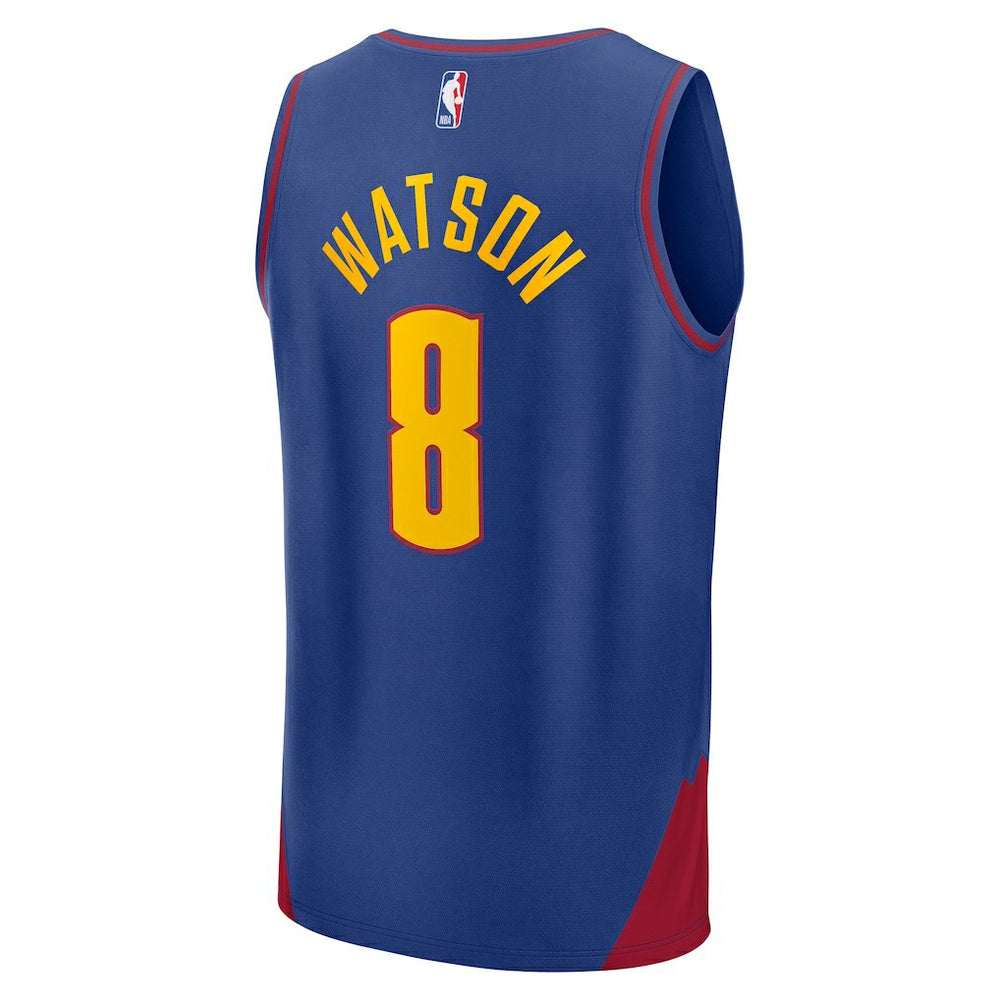Peyton Watson Denver Nuggets Fast Break Replica Player Jersey Statement Editi- Blue - NBA