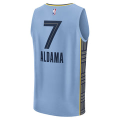 Santi Aldama Memphis Grizzlies Fast Break Replica Player Jersey Statement Edition Light Blue - NBA