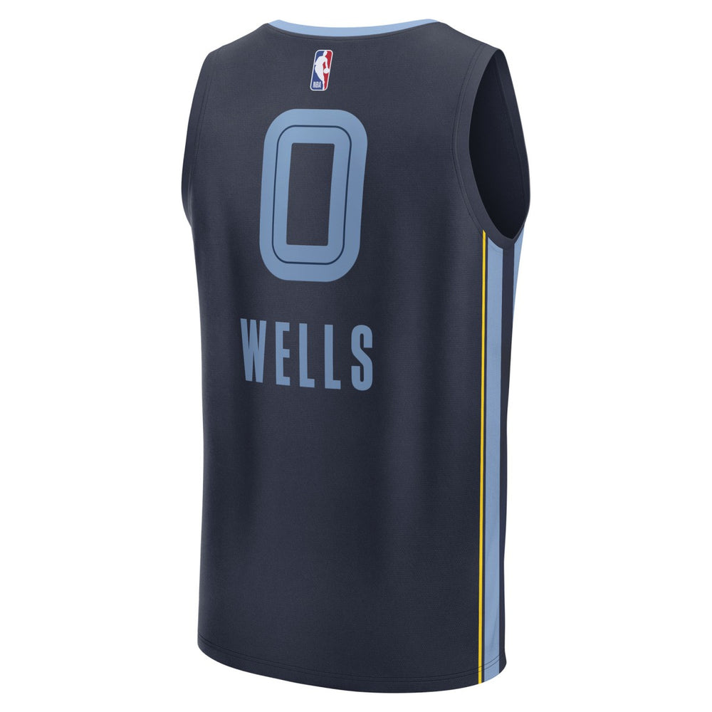 Jaylen Wells Memphis Grizzlies Fast Break Replica Player Jersey Icon Edition Navy - NBA