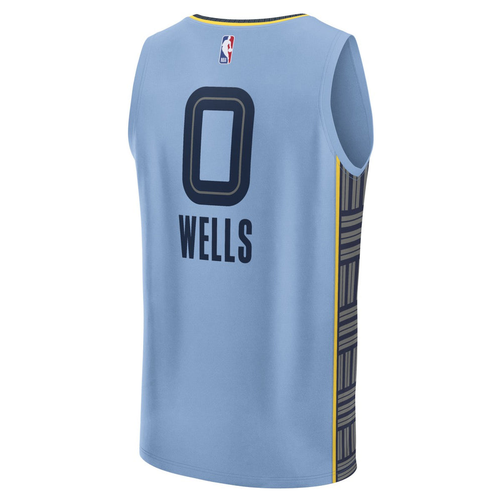 Jaylen Wells Memphis Grizzlies Fast Break Replica Player Jersey Statement Edition Light Blue - NBA