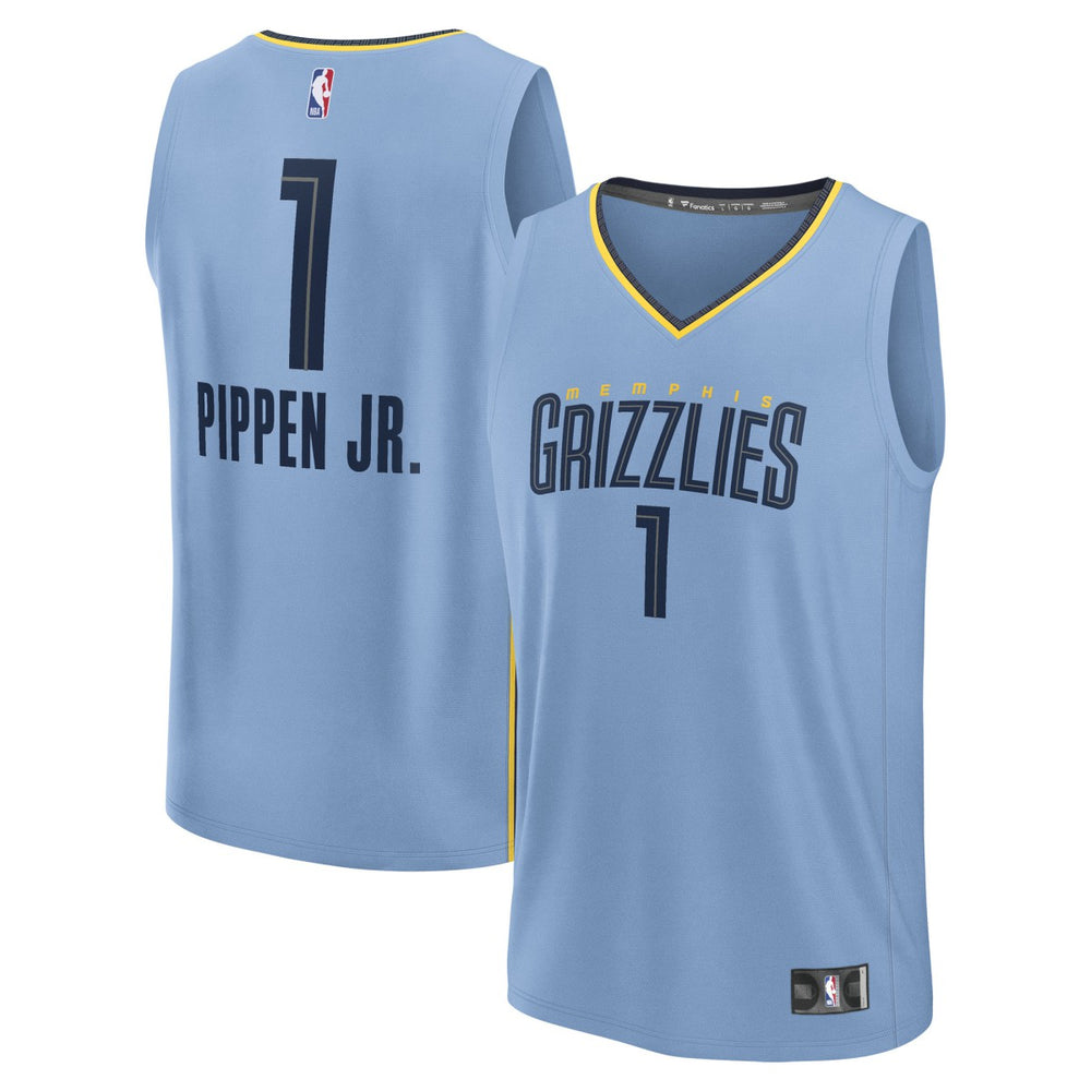 Scotty Pippen Jr. Memphis Grizzlies Fast Break Replica Player Jersey Statement Edition Light Blue - NBA
