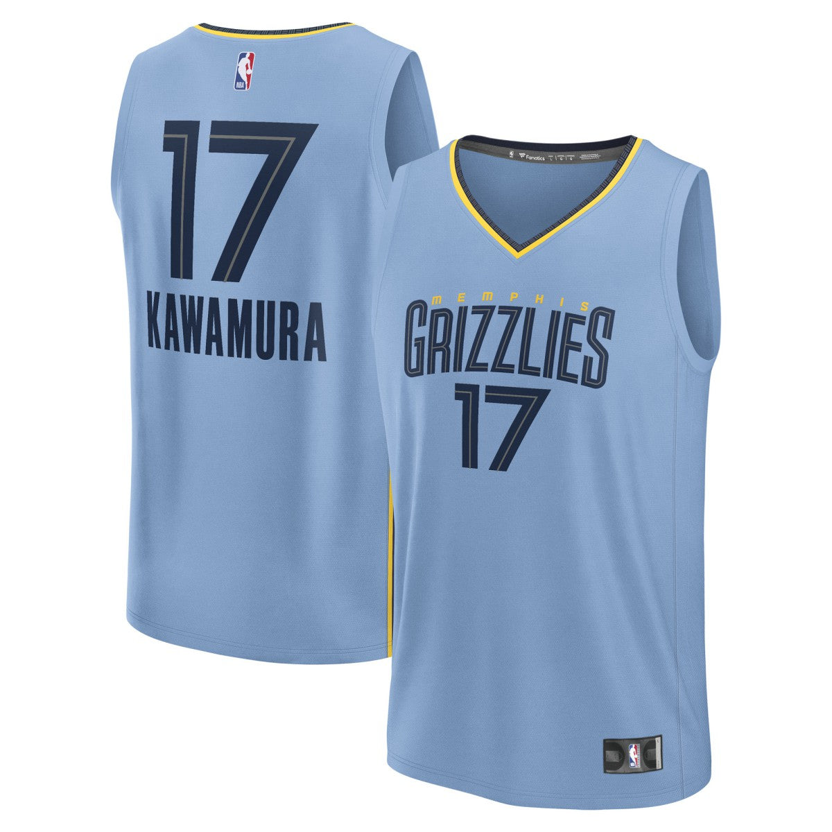 Yuki Kawamura Memphis Grizzlies Fast Break Replica Player Jersey Statement Edition Light Blue - NBA