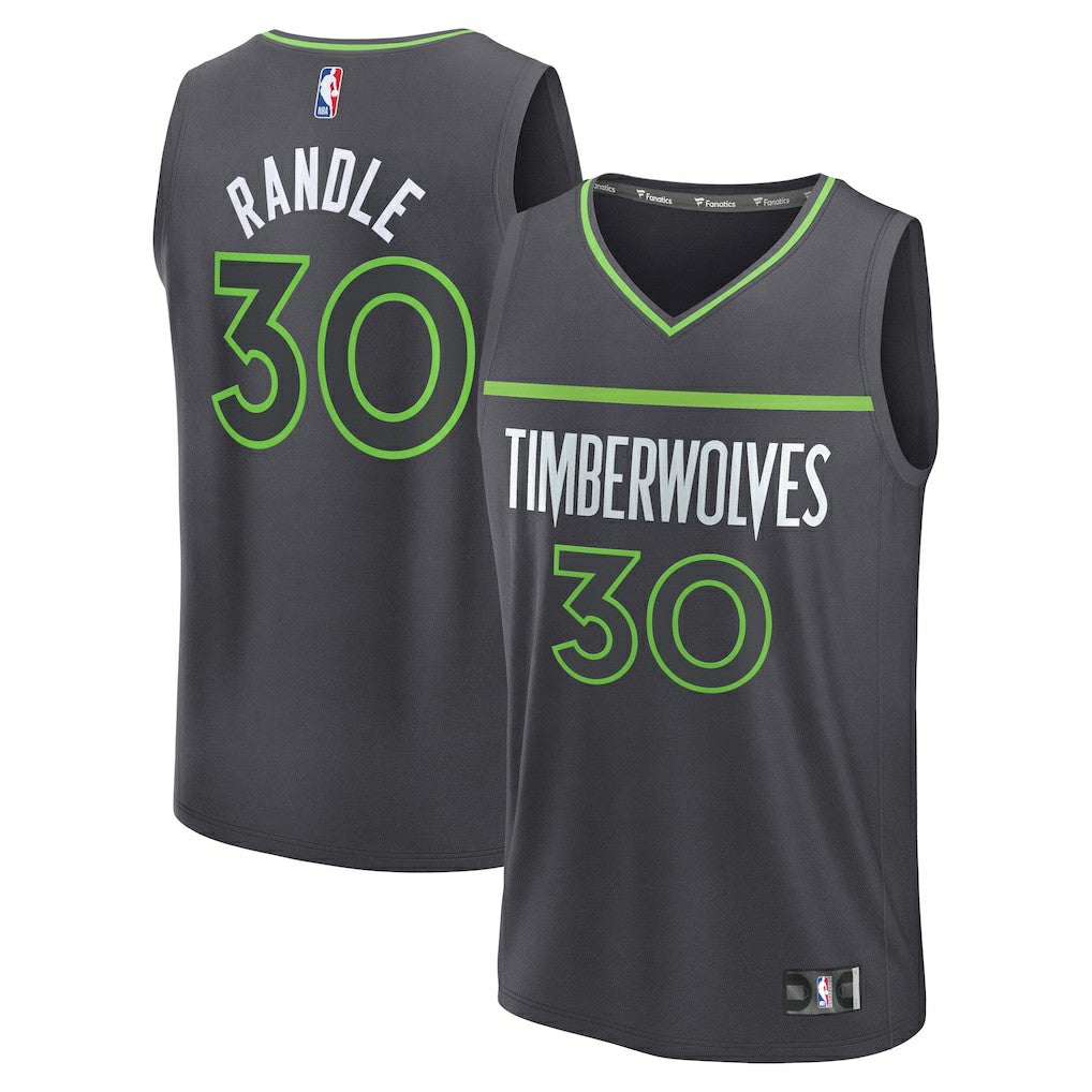 Julius Randle Minnesota Timberwolves Fast Break Replica Player Jersey Statement Edition Charcoal - NBA
