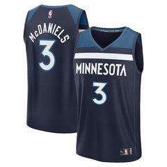 Jaden McDaniels Minnesota Timberwolves Fast Break Replica Player Jersey Icon Edition Navy - NBA