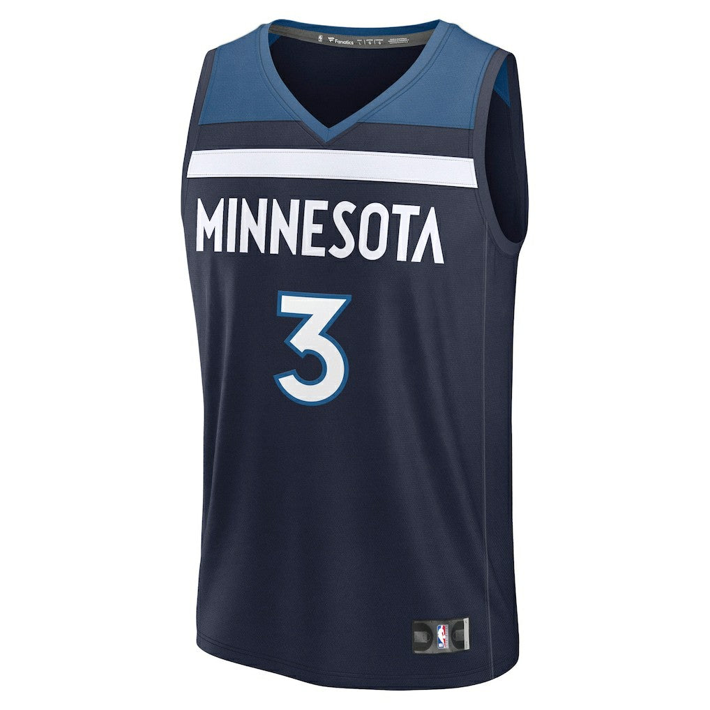 Jaden McDaniels Minnesota Timberwolves Fast Break Replica Player Jersey Icon Edition Navy - NBA