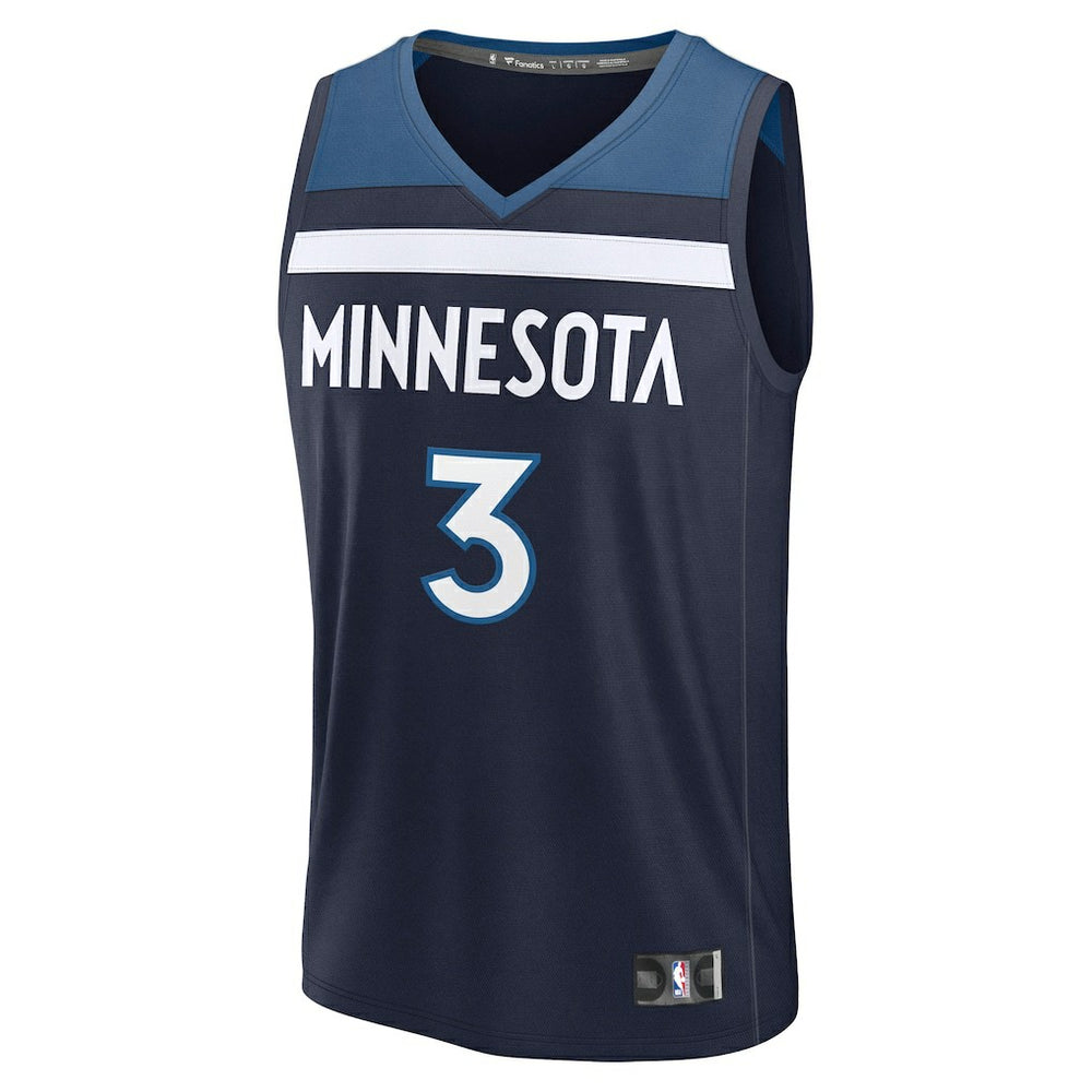 Jaden McDaniels Minnesota Timberwolves Fast Break Replica Player Jersey Icon Edition Navy - NBA
