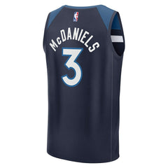 Jaden McDaniels Minnesota Timberwolves Fast Break Replica Player Jersey Icon Edition Navy - NBA