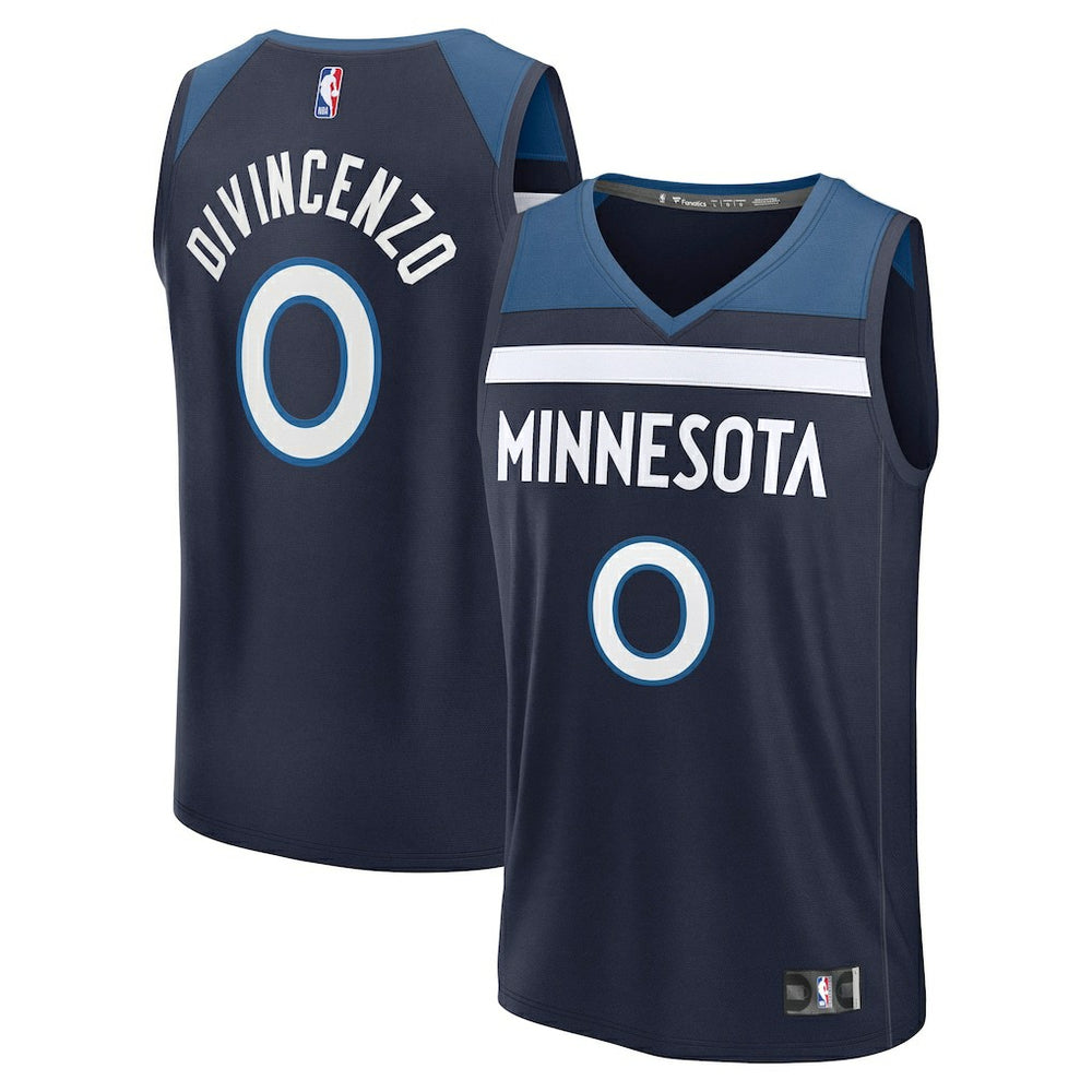 Donte DiVincenzo Minnesota Timberwolves Fast Break Replica Player Jersey Icon Edition Navy - NBA