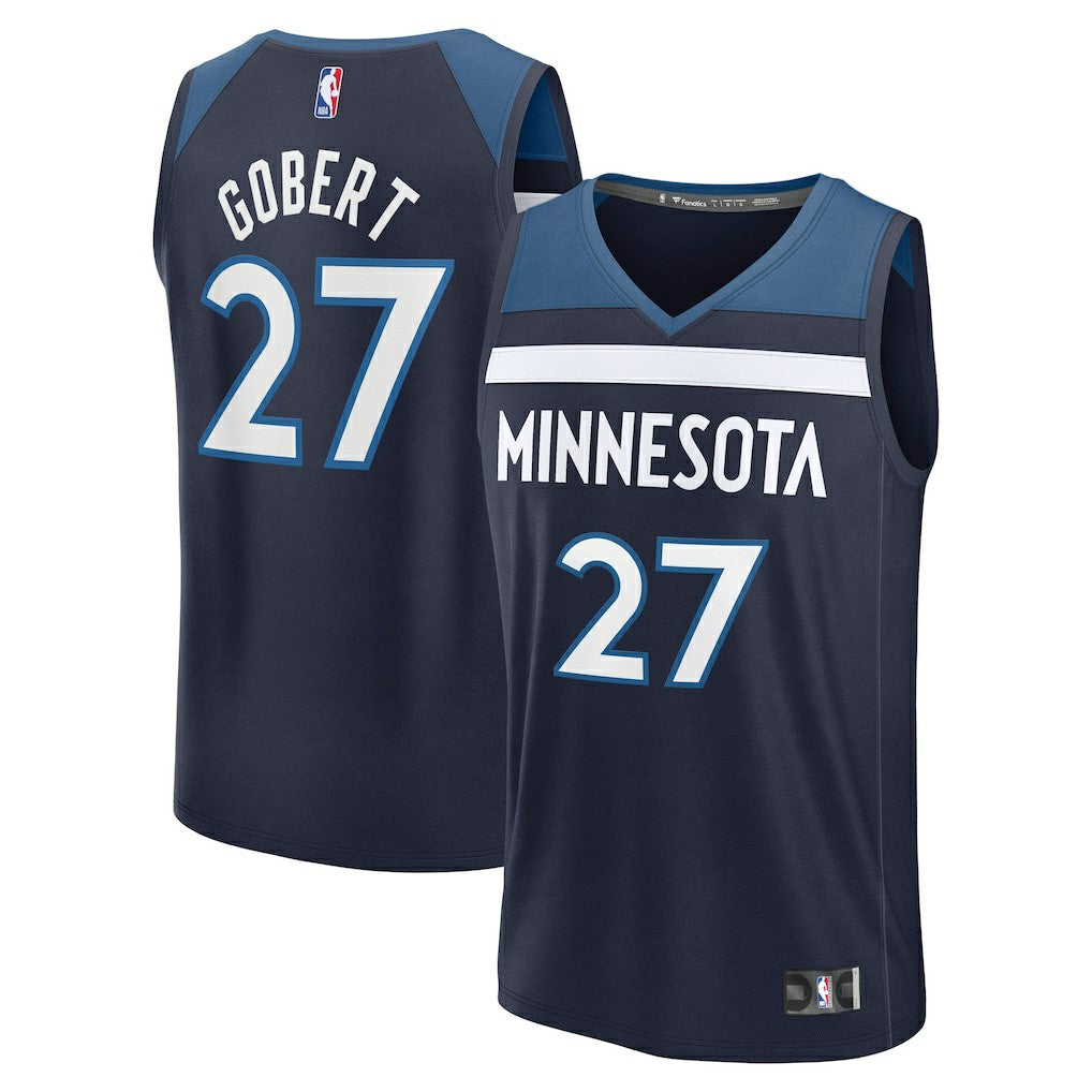 Rudy Gobert Minnesota Timberwolves Fast Break Replica Player Jersey Icon Edition Navy - NBA