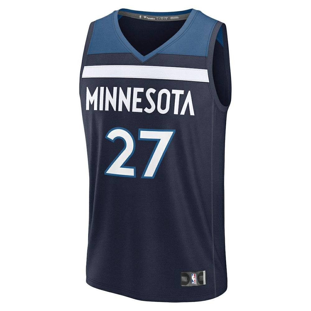 Rudy Gobert Minnesota Timberwolves Fast Break Replica Player Jersey Icon Edition Navy - NBA