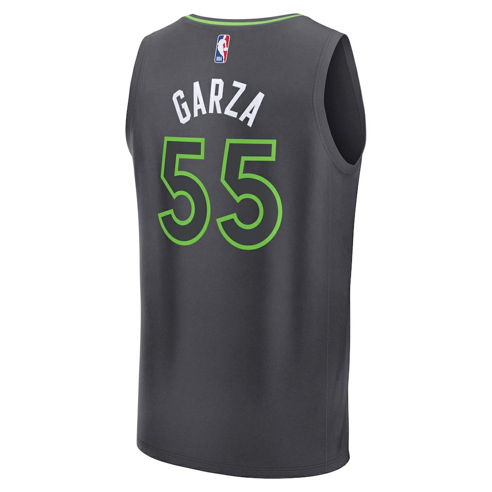 Luka Garza Minnesota Timberwolves Fast Break Replica Player Jersey Statement Edition Charcoal - NBA
