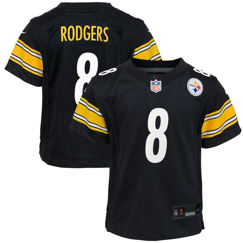 Aaron Rodgers Pittsburgh Steelers Youth Game Jersey Black | Nike for Sale