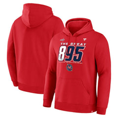 Alexander Ovechkin Washington Capitals Fanatics NHL All-Time Leading Goal Scorer The Great 895 Pullover Hoodie - Athletic Red - NHL