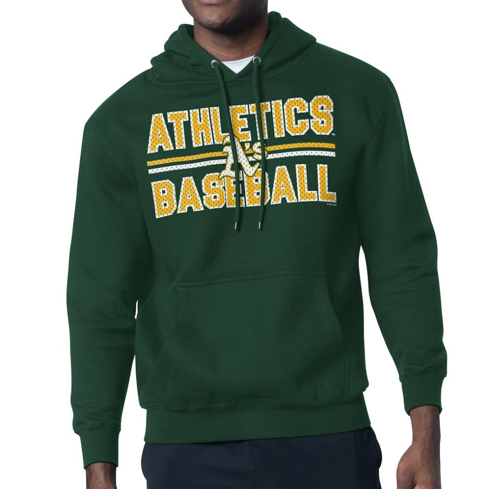 Athletics Starter Team Mesh Print Graphic Pullover Hoodie - MLB