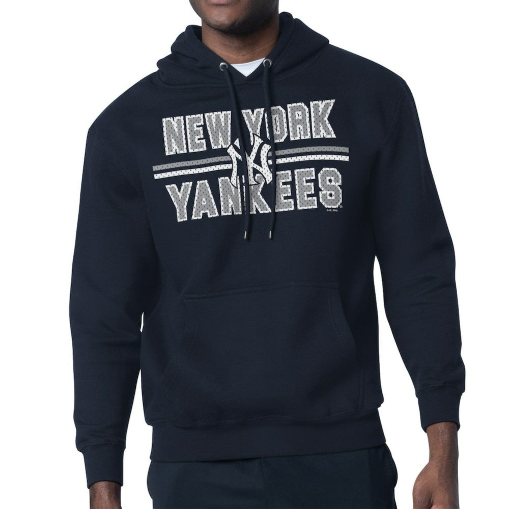 New York Yankees Starter Team Mesh Print Graphic Pullover Hoodie - MLB